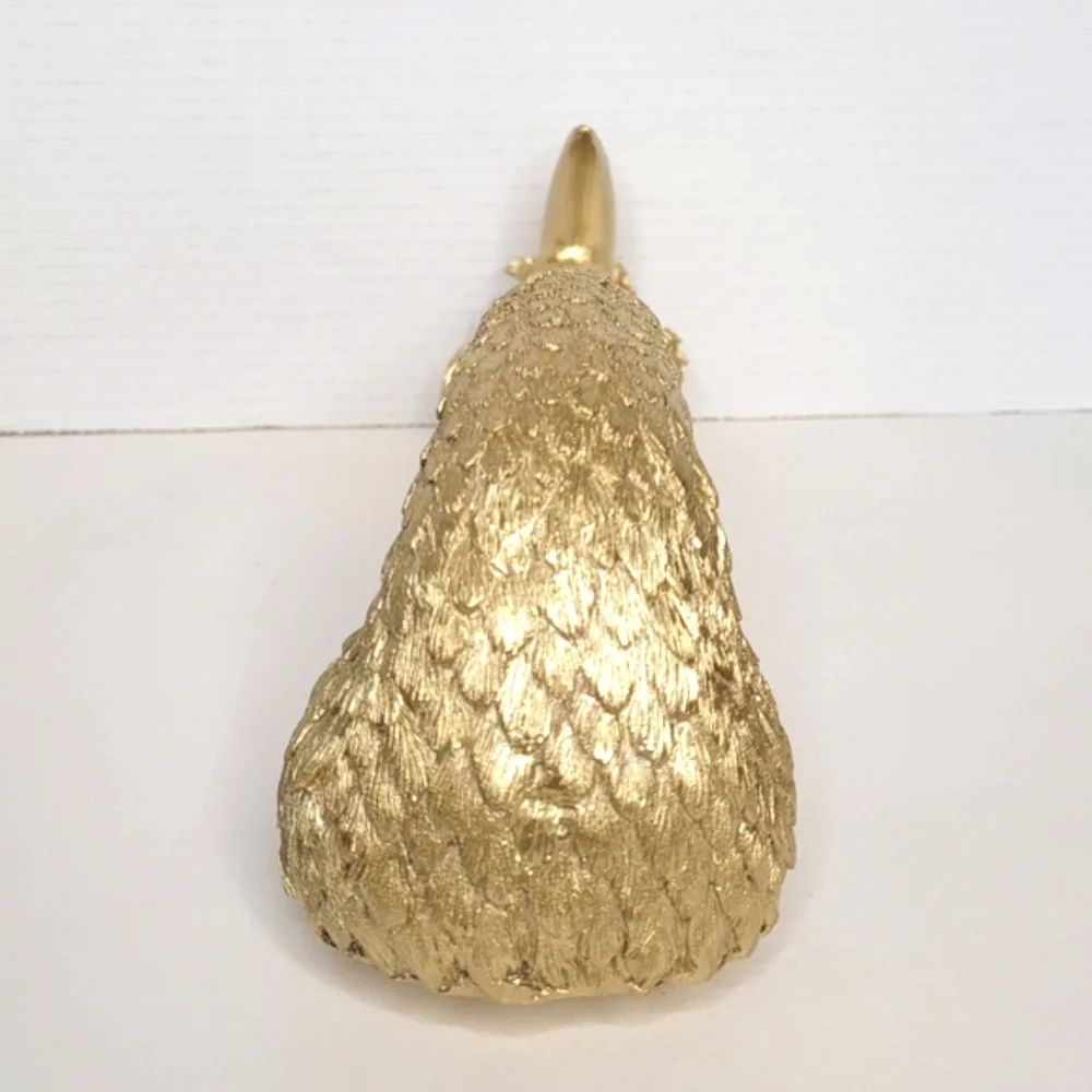 Z Gallerie Champagne Gold Flamingo Head Statue Hanging Art Plaque Home Décor NWT